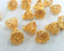 4 Gold Cones Findings  Gold Plated Brass  G9869