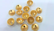 4 Pcs (10x5 mm)  Bead Caps  Findings , Gold Plated Brass G9530