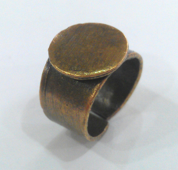 Antique  Brass Adjustable Ring Blank ( 15 mm Blank )  Base Setting , Findings  G10985