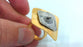 Gold Plated Brass and Antique Silver Plated Brass Adjustable  Ring,Findings G1430