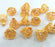 4 Gold Cones Findings  Gold Plated Brass  G9869