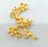 2 Pcs Flower Charms Pendant , Gold Plated Brass  G10