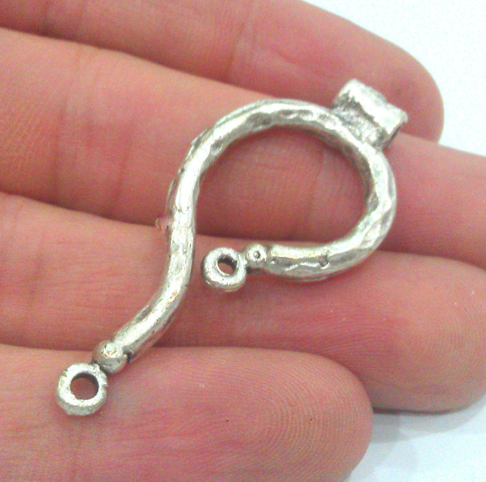 Antique Silver Plated Charms Connector , Pendant  G1439