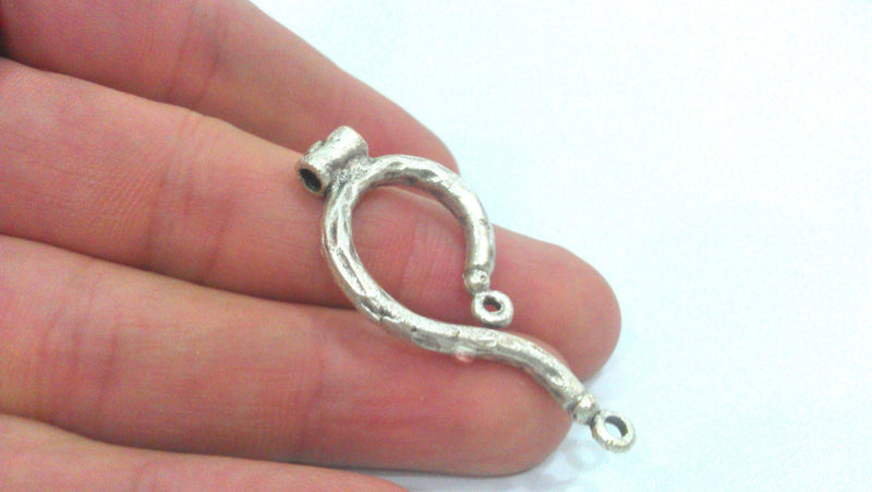 Antique Silver Plated Charms Connector , Pendant  G1439