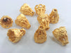 10 Pcs (12x9 mm) Cones Findings , Gold Plated Brass G1421