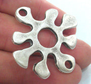 2 Silver Connector Silver Plated Metal Connector  (40 mm)  G15400