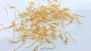 10 Pcs (5 pairs)  Earring Hook ,Findings , Shiny Gold Plated G9871