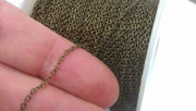 100mt Antique Bronze Tone Brass Soldered Cable Chain 100 Meters-333 Feet (1.5x2 mm.) G283