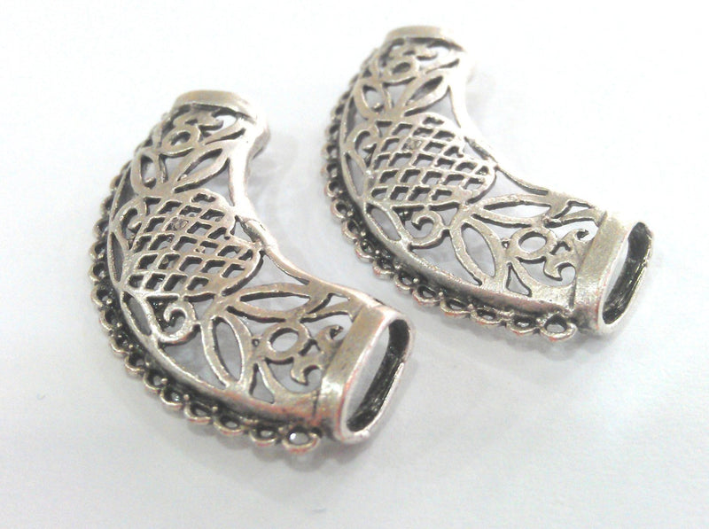 2 Pcs Antique Silver Plated Brass   Connector ,Pendant  G1480