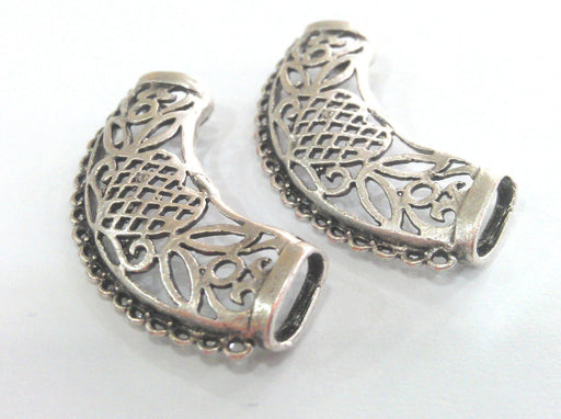 2 Pcs Antique Silver Plated Brass   Connector ,Pendant  G1480