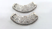 2 Pcs Antique Silver Plated Brass   Connector ,Pendant  G1480