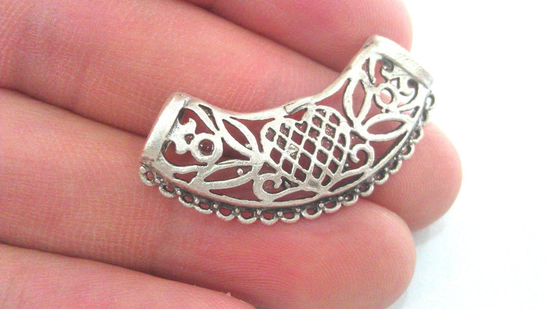 2 Pcs Antique Silver Plated Brass   Connector ,Pendant  G1480