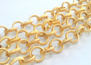 Gold Rolo Chain , Large Gold Plated Chain (11mm) 1 Meter - 3.3 Feet   G9471