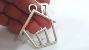 House Pendant  Antique Silver Plated (47x42) G12634