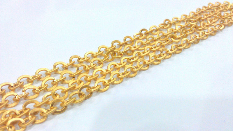 3mt Gold Plated Rolo Chain 3 Meters - 9.9 Feet  (7 mm)  G12300