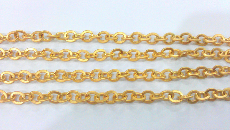 3mt Gold Plated Rolo Chain 3 Meters - 9.9 Feet  (7 mm)  G12300