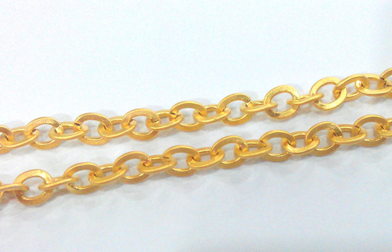 3mt Gold Plated Rolo Chain 3 Meters - 9.9 Feet  (7 mm)  G12300