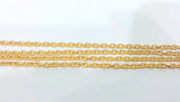 5mt Gold Chain Cable Chain Gold Plated Chain 5 Meters - 16.5 Feet  (3x4 mm)  G9591