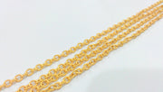 10 mt Gold Chain Cable Chain Gold Plated Chain 10 Meters- 33 Feet  (3x4 mm) G9591