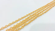 Gold Chain Cable Chain Gold Plated Chain 1 Meter - 3.3 Feet  (3x4 mm) G9591
