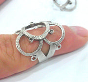 Adjustable  Ring Blank (2 mm blank) Antique Silver Plated Brass ,Findings  G1513