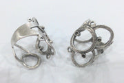Adjustable  Ring Blank (2 mm blank) Antique Silver Plated Brass ,Findings  G1513