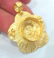 Gold Plated Brass Blank (16mm blank)   G1518