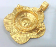 Gold Plated Brass Blank (16mm blank)   G1518