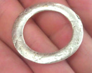 10 Silver Circle Round Connector Antique Silver Plated Round ,Findings 10 Pcs (30 mm) G13815