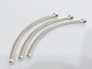 2 Antique Silver Plated Metal  Connector 2 Pcs. (82X4 mm)    G10957