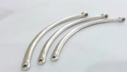 2 Antique Silver Plated Metal  Connector 2 Pcs. (82X4 mm)    G10957
