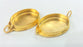30x22 mm   Bezel Settings , Mountings , Gold Plated Brass G1598