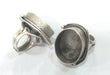 SilverRing Blank Bezel Settings Cabochon Base Mountings Adjustable Ring (25x18 mm Blank) Antique Silver Plated Brass G11483