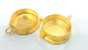 25 mm  Gold Plated Brass Bezel Settings , Mountings , Findings  G1595