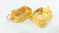 25x18 mm  Bezel Settings , Mountings , Findings , Gold Plated Brass G1597