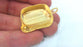 25x18 mm  Bezel Settings , Mountings , Findings , Gold Plated Brass G1597