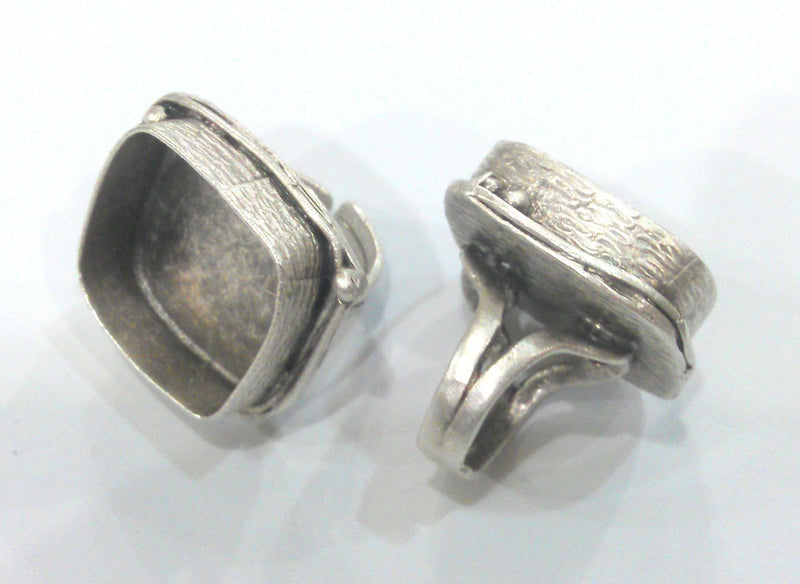 Silver Ring Blank Bezel Settings Cabochon Base Mountings Adjustable  (22mm Blank) , Bezel Settings,Cabochon Base,Mountings  G12928