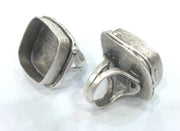 Silver Ring Blank Bezel Settings Cabochon Base Mountings Adjustable  (22mm Blank) , Bezel Settings,Cabochon Base,Mountings  G12928