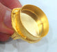 Adjustable Ring  Blank (25 mm Blank)  Settings, Cabochon Base,Mountings Gold Plated Brass G1603
