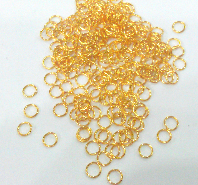 100 Gold Thin jumpring Findings , Gold Plated Brass 100 Pcs (4 mm)  G9470
