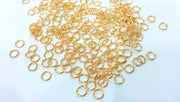 100 Gold Thin jumpring Findings , Gold Plated Brass 100 Pcs (4 mm)  G9470