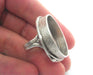Adjustable Ring Blank (30mm Blank), Antique Silver Plated Brass  G14364