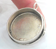 Silver Pendant Blank inlay Blank Silver Plated Brass Bezel Settings Mountings (30 mm)   G10245