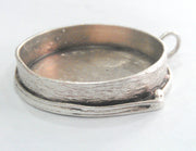 Antique Silver Plated Brass Bezel Settings , Mountings ( 34 mm blank )  Findings   G12151