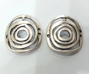 2 Silver Connector Antique Silver Plated Connector  with three holes, Pendant 2 Pcs. (35 mm)  G10959