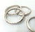 4 Silver Circle Connector (30 mm) Antique Silver Plated Ring Connector  G11213