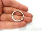 4 Silver Circle Connector (30 mm) Antique Silver Plated Ring Connector  G11213