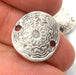 10 Pcs. (15x15mm)  Antique Silver Plated Metal  Connector  with two holes, Pendant G10950