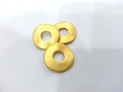 2 Pcs. (24 mm) Gold Plated Metal  Round , Findings G1997