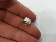 5 Pcs Antique Silver Plated Brass  Tube Beads G1990